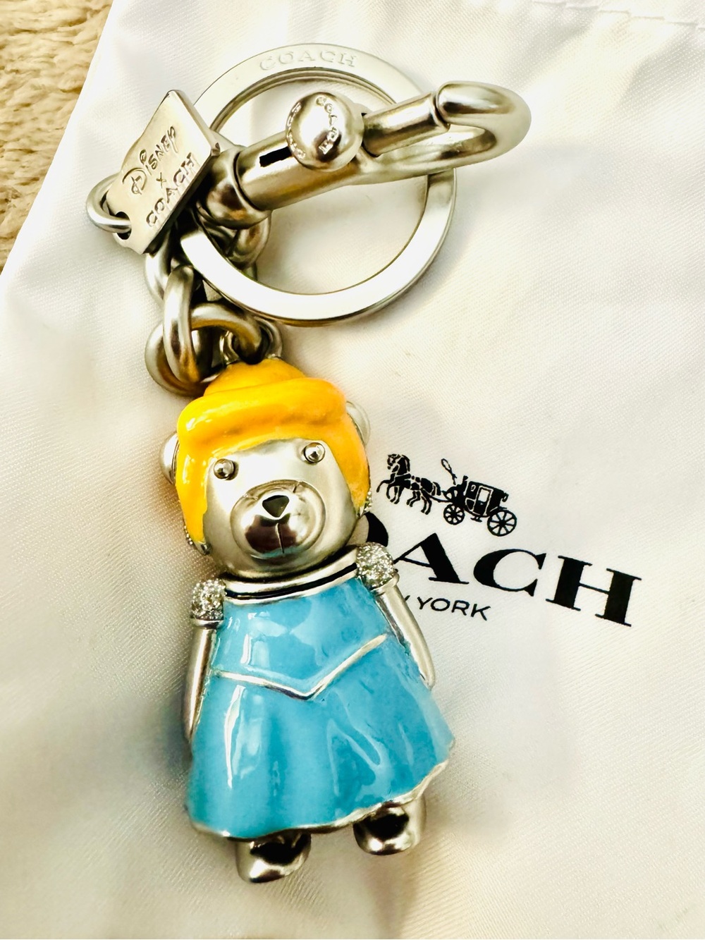 Disney x Coach Cinderella Bear Bag Charm (Style No. C0266) - Like New